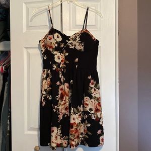 Black/Floral mini dress, Xhilaration (Target) brand size XL